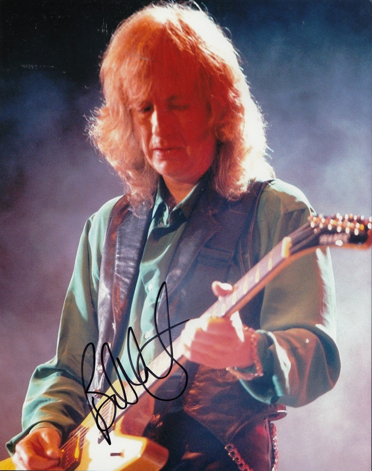 BRAD WHITFORD signed (AEROSMITH) GUITARIST MUSIC 8X10 photo W/COA #2