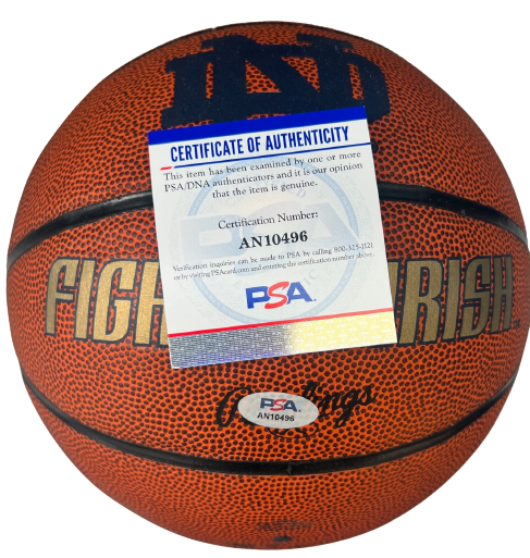 ARIKE OGUNBOWALE signed (NOTRE DAME FIGHTING IRISH) basketball PSA/DNA AN10496