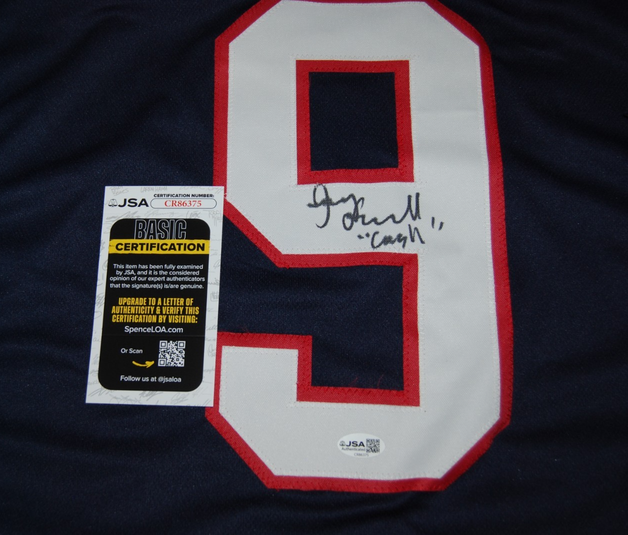JERRY O'CONNELL signed (JERRY MAGUIRE) Cushman football jersey JSA CR86375