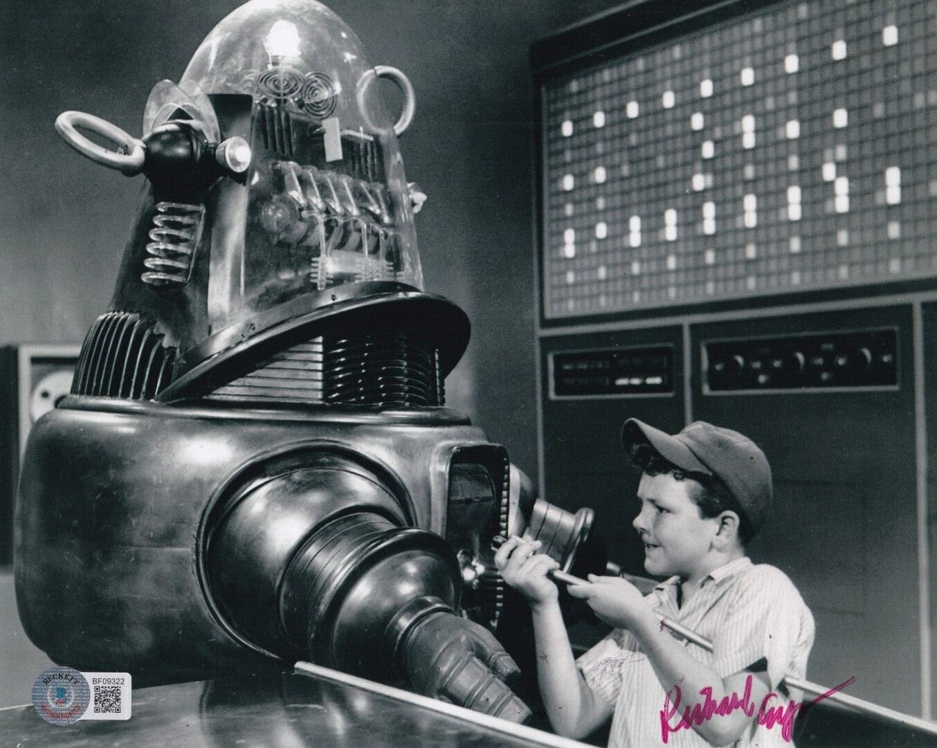 RICHARD EYER signed (THE INVISIBLE BOY) Movie 8X10 photo BECKETT BAS BF09322