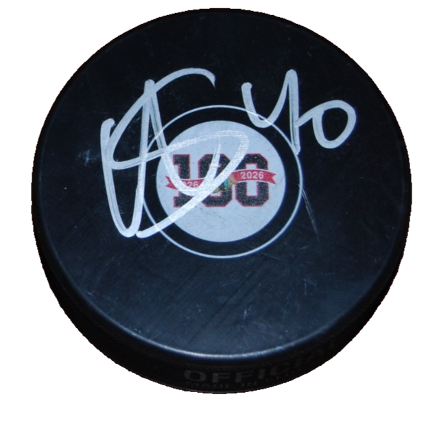 ARVID SODERBLOM signed (CHICAGO BLACKHAWKS) Centennial 100 puck BECKETT BU41327