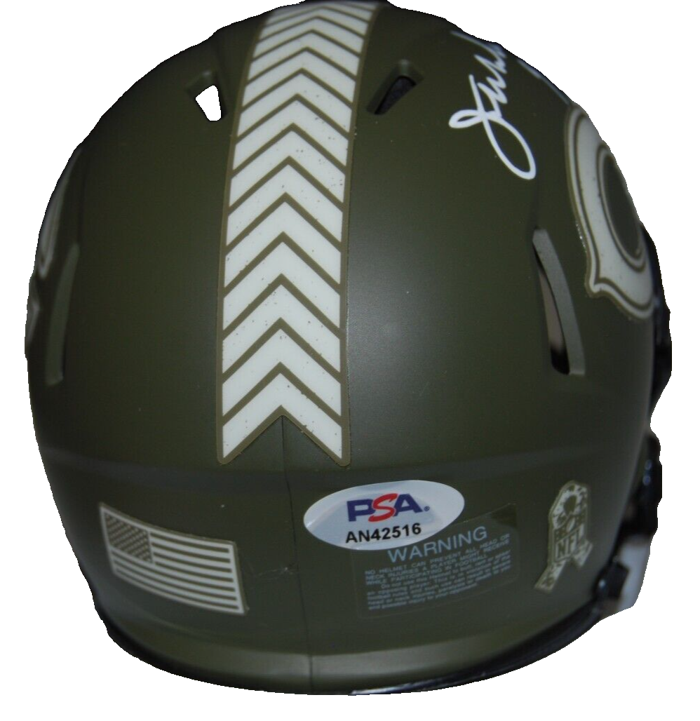 JIM MCMAHON signed (CHICAGO BEARS) Salute mini football helmet PSA/DNA AN42516