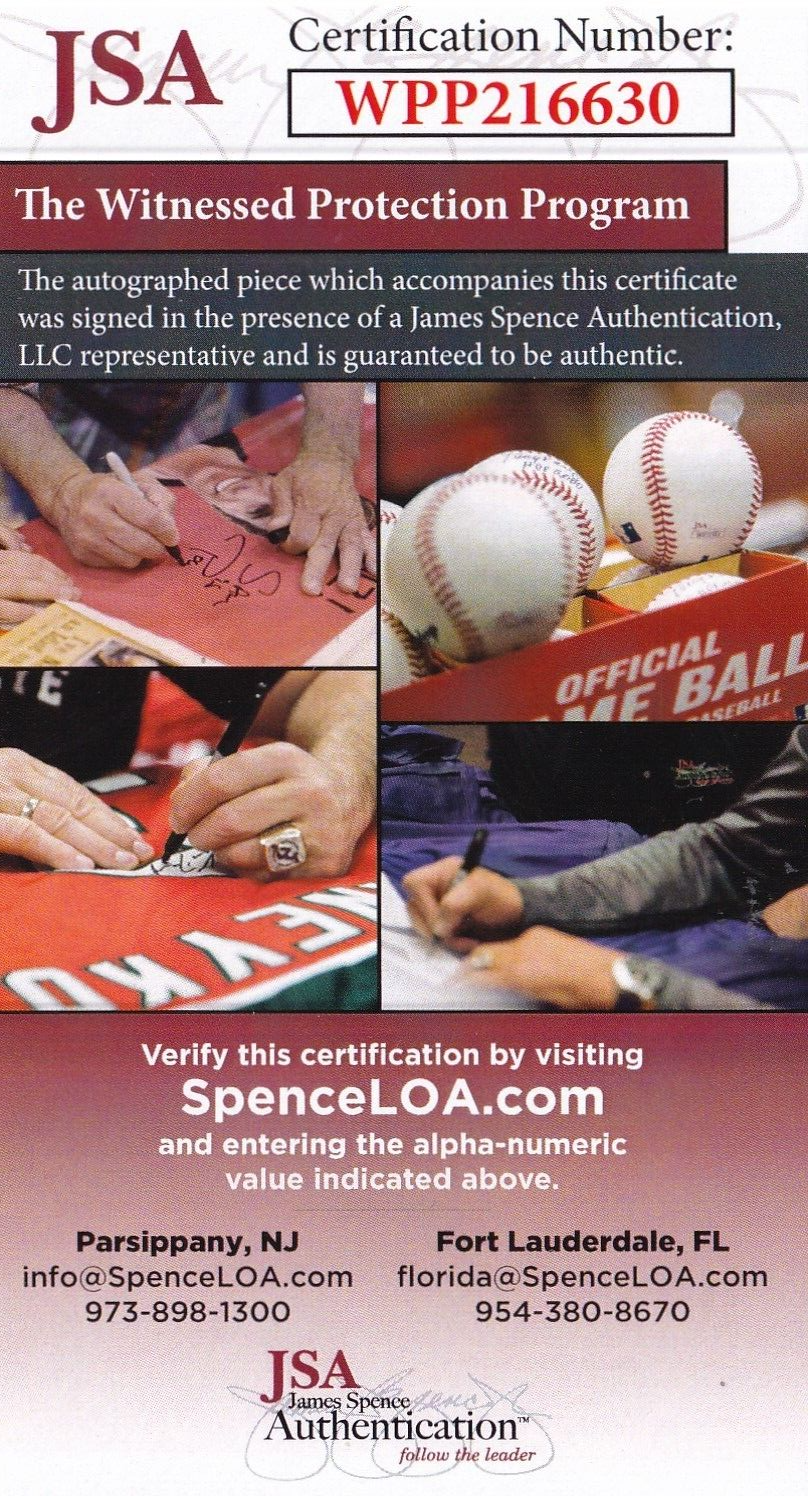 FRANK THOMAS signed (CHICAGO WHITE SOX) autographed 3X5 post card BECKETT & JSA