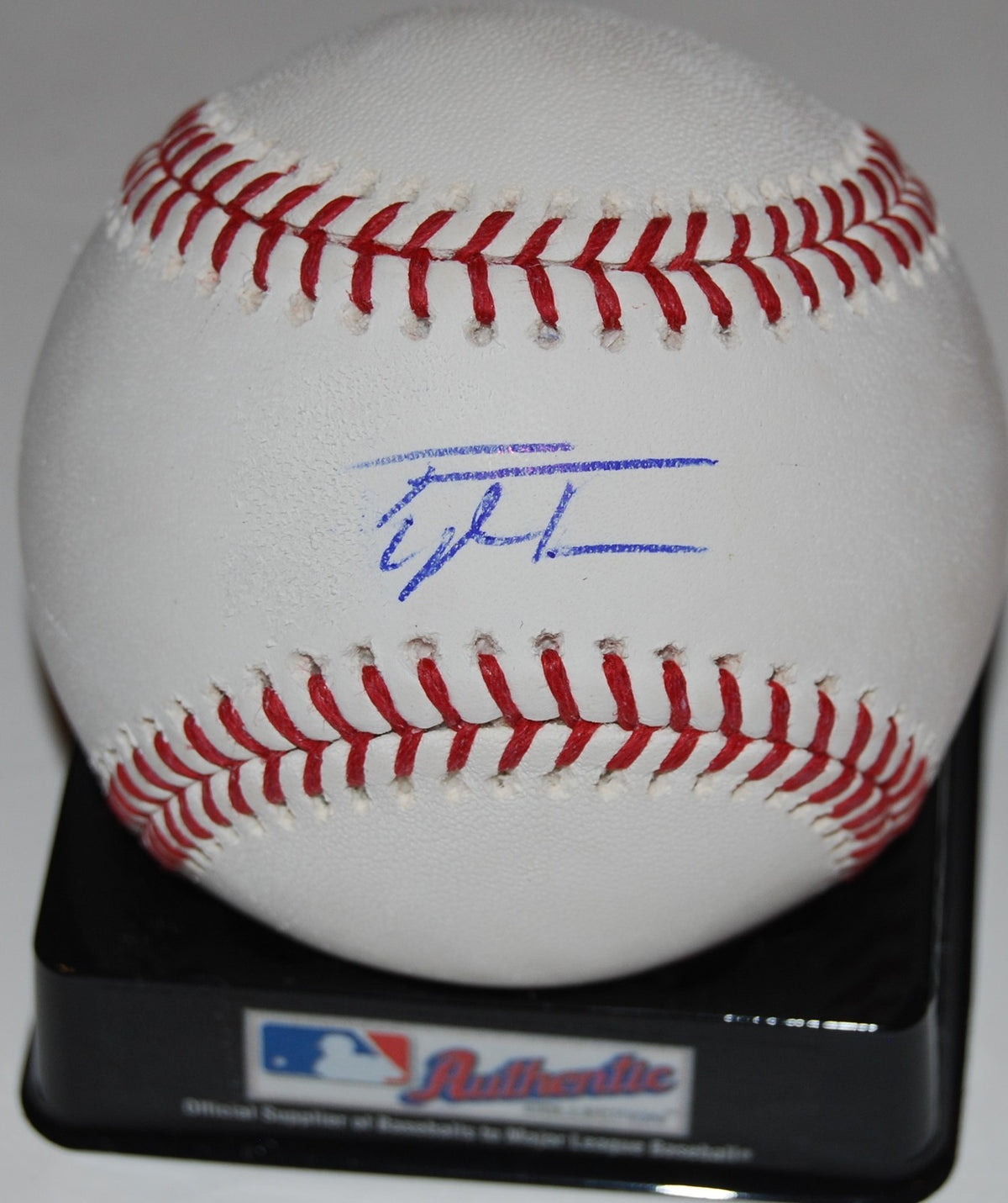 TAYLOR TRAMMELL signed OML Major League baseball (CINCINNATI REDS) W/COA *PROOF*