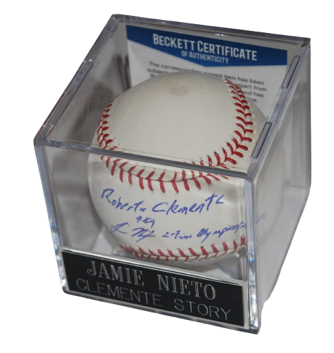 JAMIE NIETO signed (OLYMPIAN/ACTOR) Official MLB baseball BECKETT BAS 