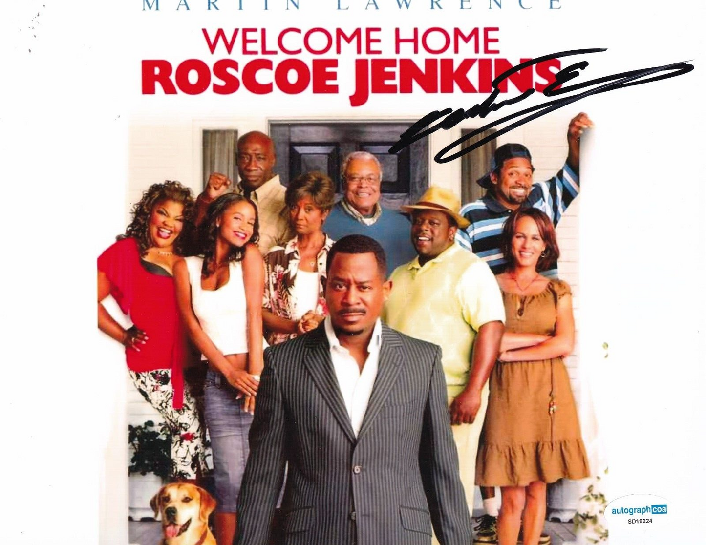 CEDRIC THE ENTERTAINER signed (WELCOME HOME ROSCOE JENKINS) 8X10 ACOA SD19224