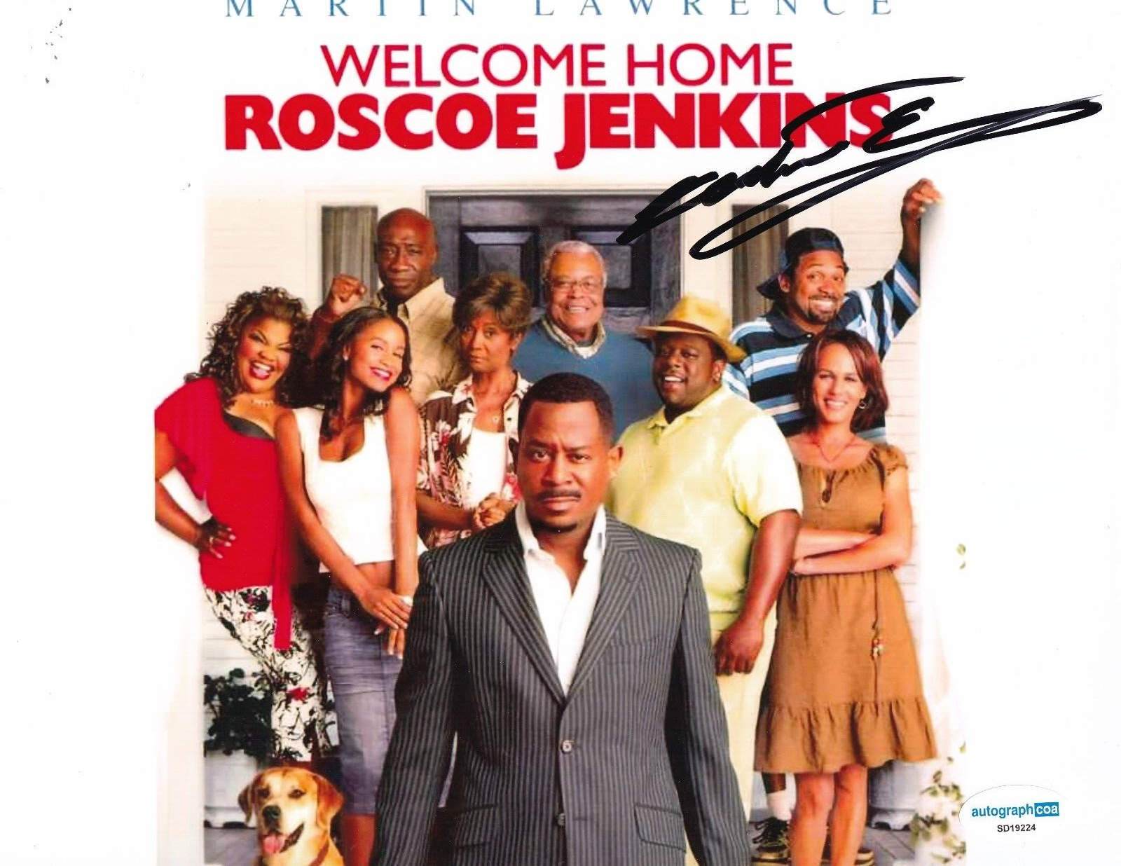 CEDRIC THE ENTERTAINER signed (WELCOME HOME ROSCOE JENKINS) 8X10 ACOA SD19224