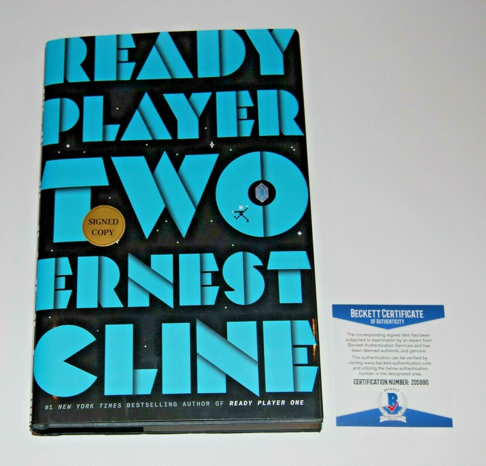 ERNEST CLINE signed (READY PLAYER TWO) 1ST ed HARDCOVER BOOK Beckett BAS