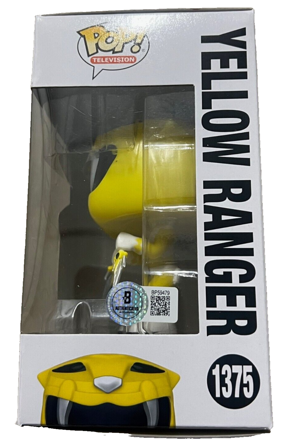 KARAN ASHLEY signed (POWER RANGERS) Yellow #1375 Funko Pop #BECKETT BP59479
