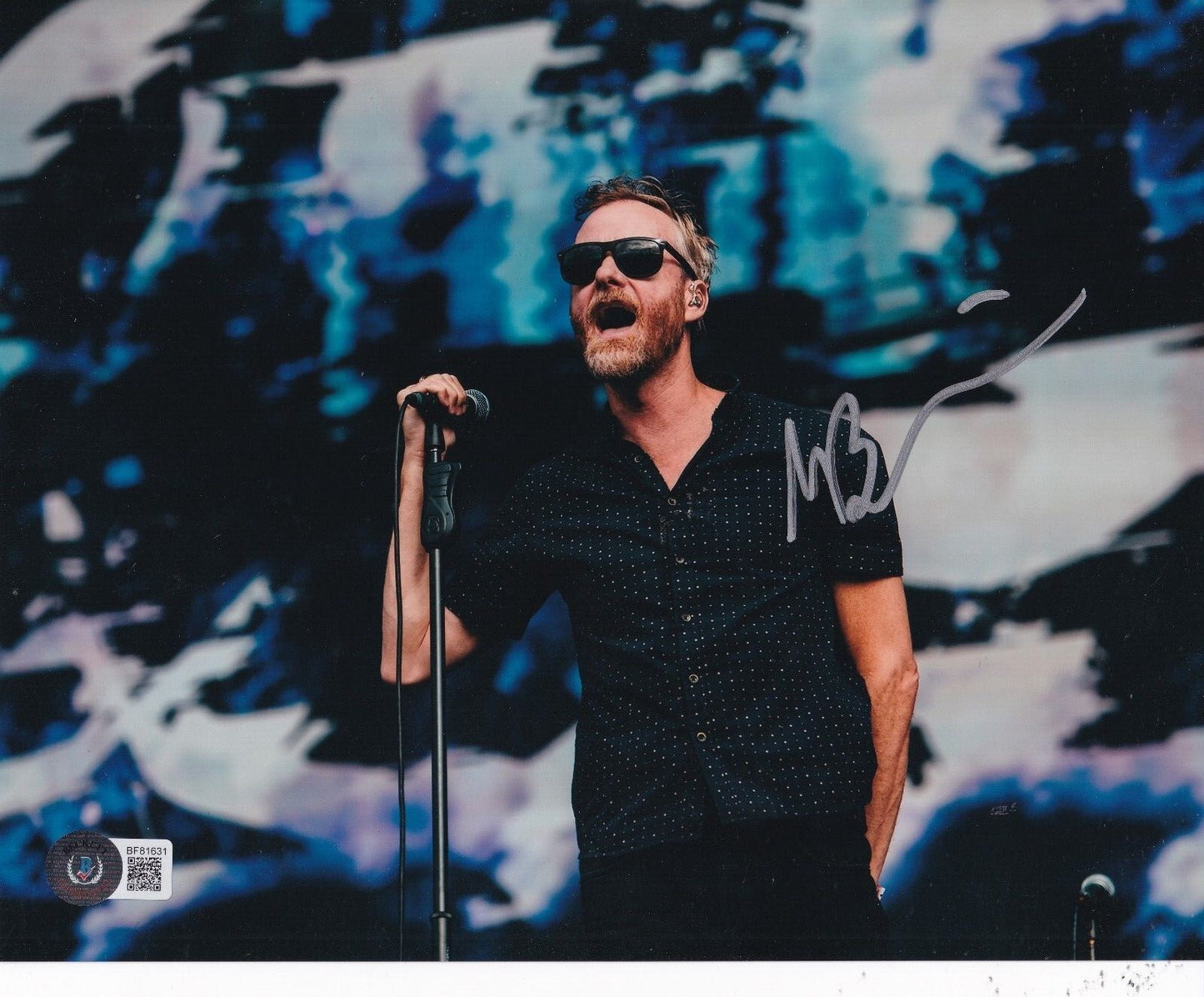MATT BERNINGER signed (THE NATIONAL) Music Singer 8X10 photo BECKETT BF81631