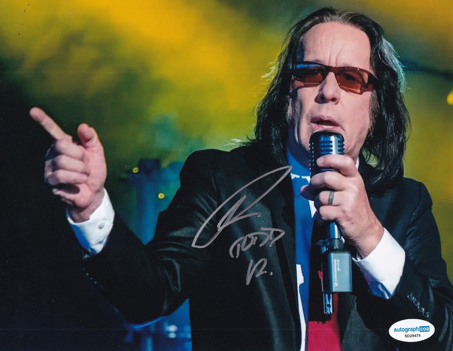 TODD RUNDGREN signed (I SAW THE LIGHT) Music singer 8X10 photo ACOA SD29479