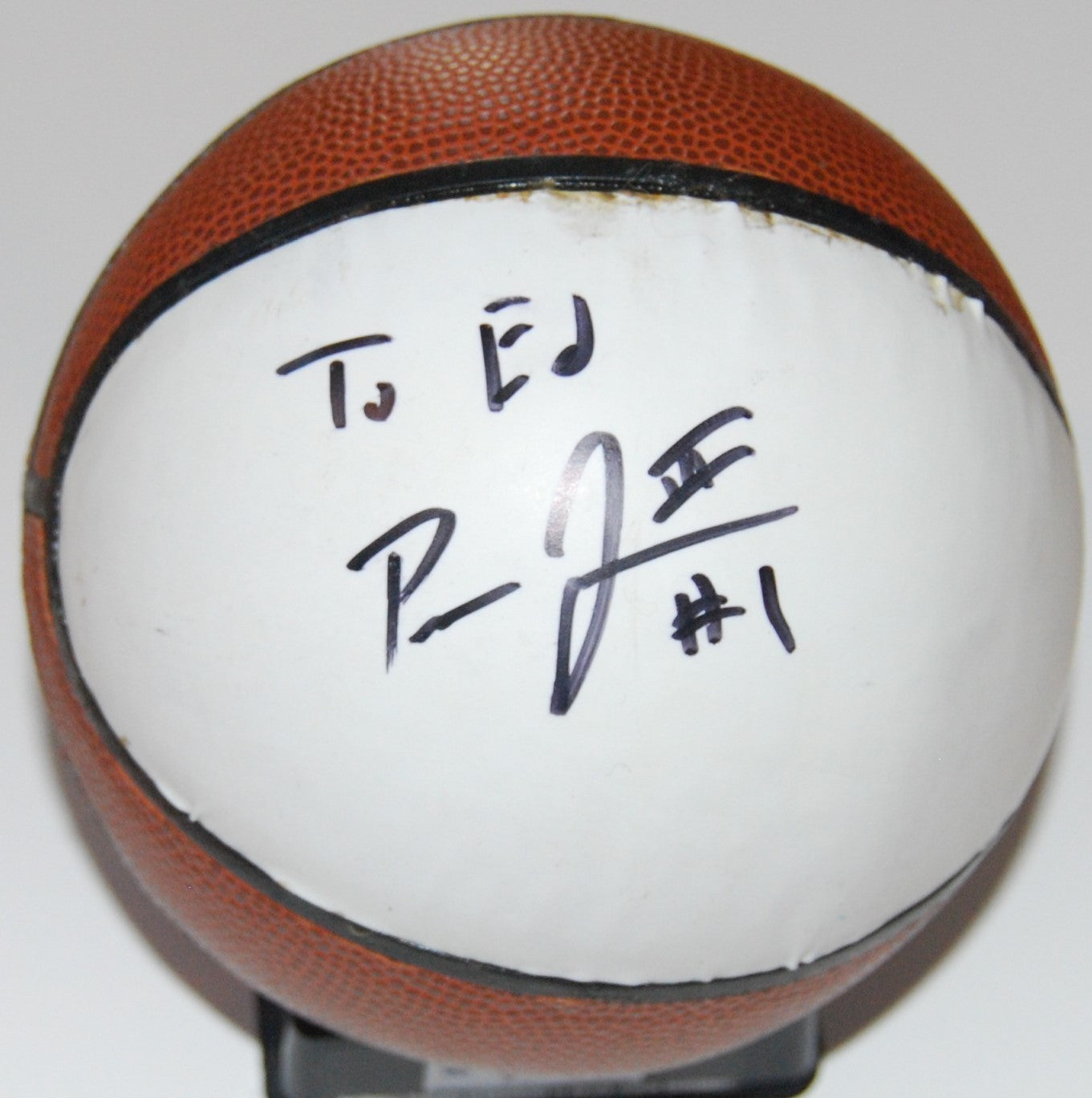 PERRY JONES signed (IOWA WOLVES) mini basketball *BAYLOR BEARS* W/COA