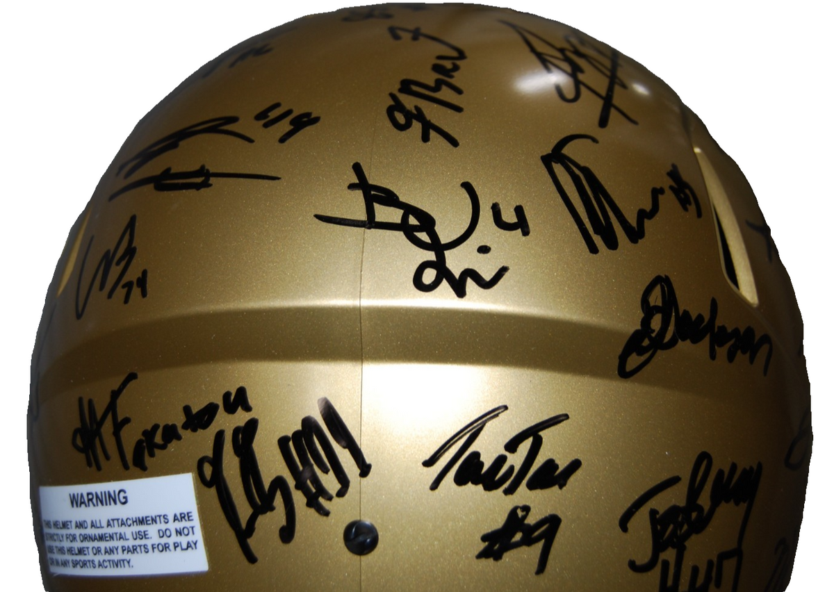 2026-27 NOTRE DAME FIGHTING IRISH team signed full size replica helmet CARR