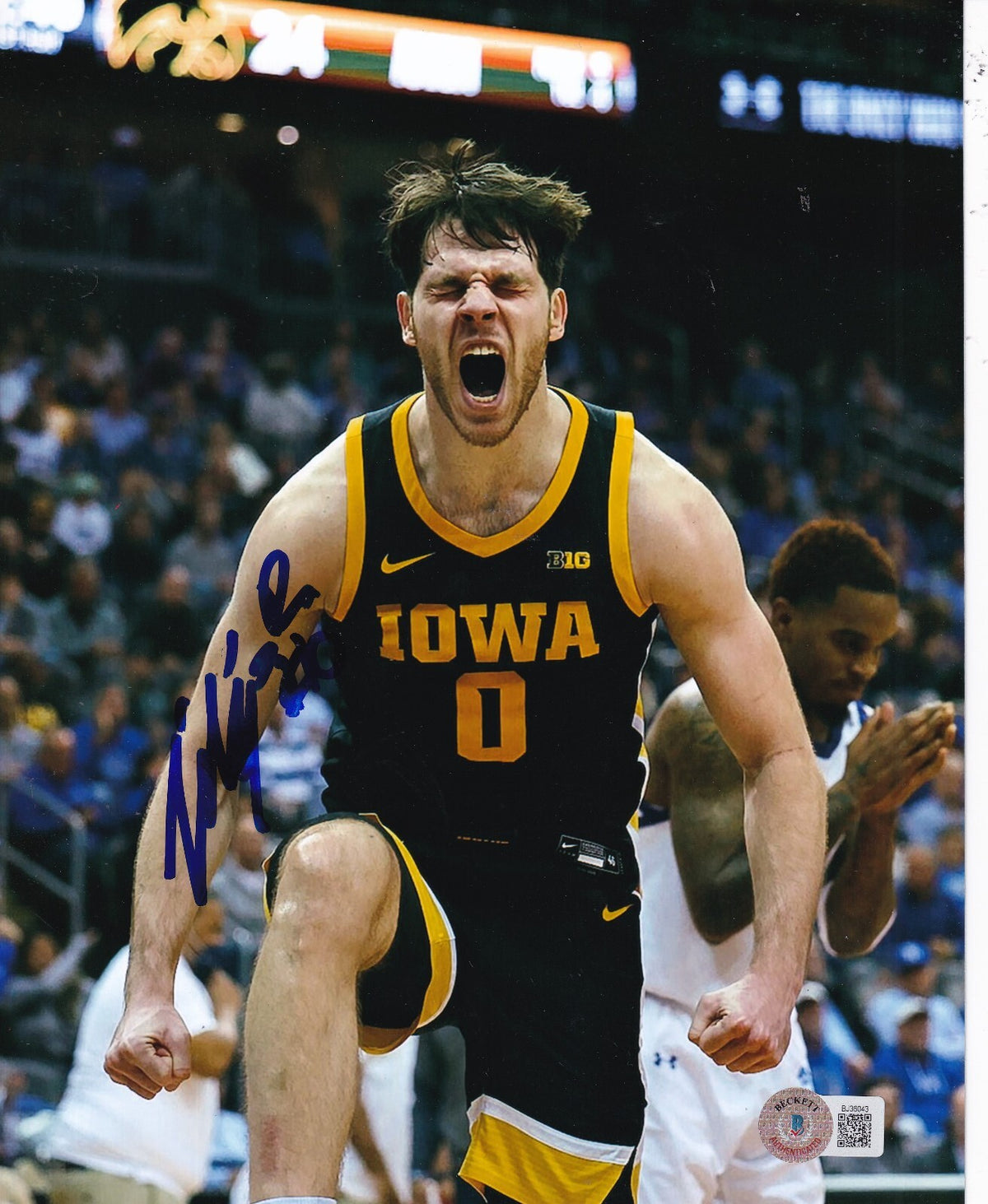 FILIP REBRACA signed (IOWA HAWKEYES) basketball 8X10 photo BECKETT BAS BJ36043