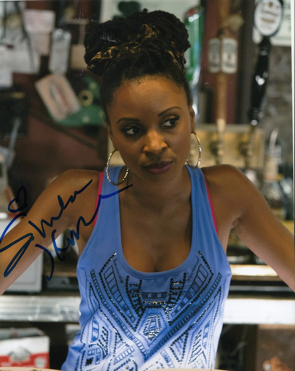 SHANOLA HAMPTON signed *SHAMELESS* 8X10 photo V VERONICA FISHER (PROOF) W/COA #1