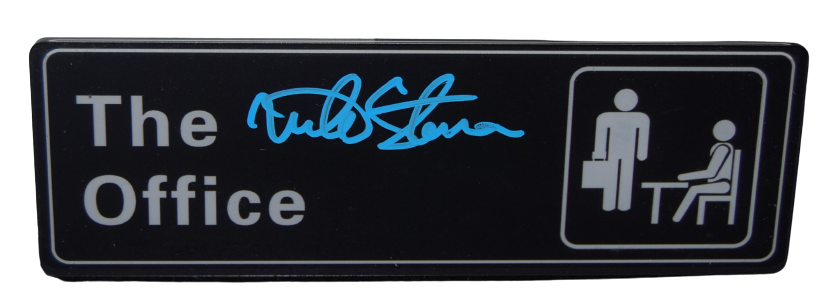 MIKE STARR signed (THE OFFICE) 9X3 SIGN *Grotti* BECKETT BAS BJ795600
