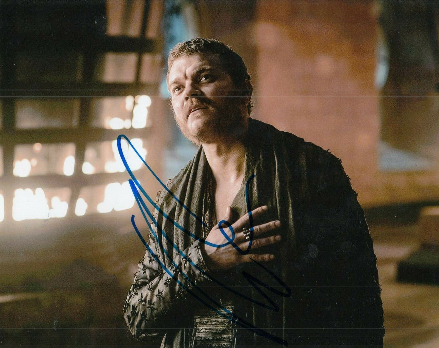 PILOU ASBAEK signed (GAME OF THRONES) Euron Greyjoy 8X10 photo *PROOF* W/COA #3