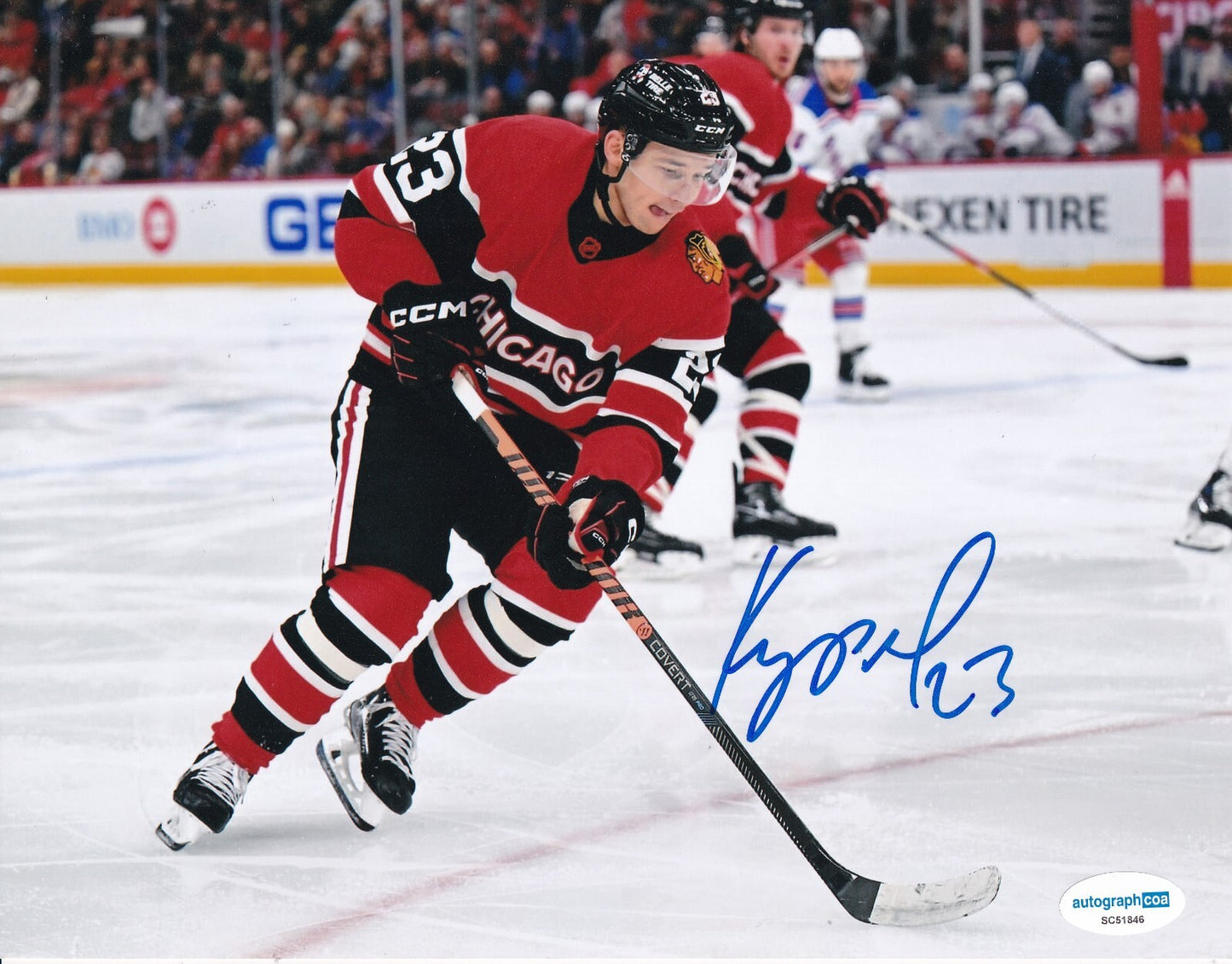 PHILIPP KURASHEV signed (CHICAGO BLACKHAWKS) Hocket 8X10 photo ACOA SC51846