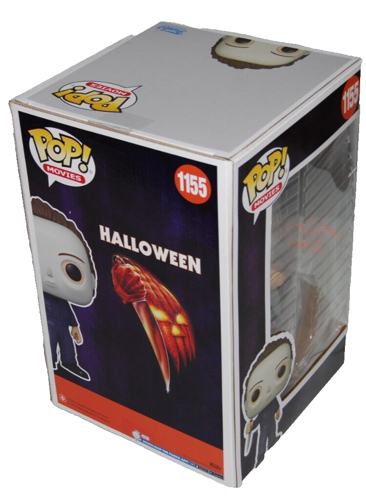 NICK CASTLE & TOMMY LEE WALLACE signed (HALLOWEEN) Jumbo Funko pop #1155 BAS