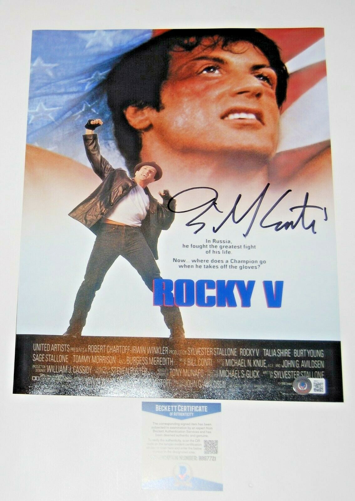 BILL CONTI signed ROCKY V Movie poster autographed 11X14 photo BECKETT BB97721