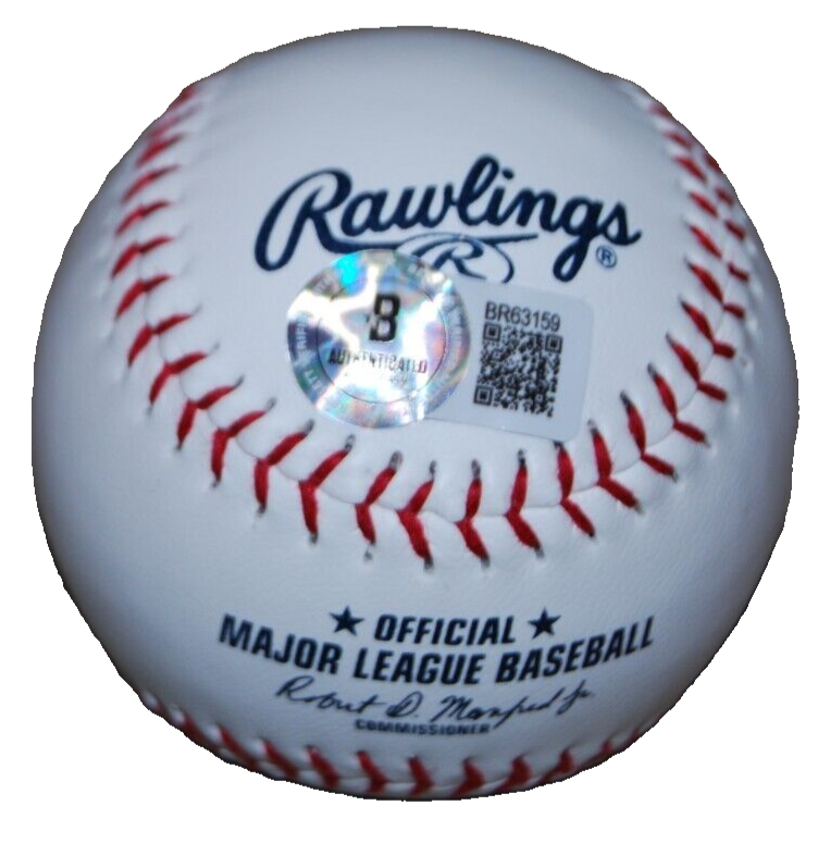 JAVIER ASAAD signed (CHICAGO CUBS) MLB logo baseball BECKETT BAS BR63159