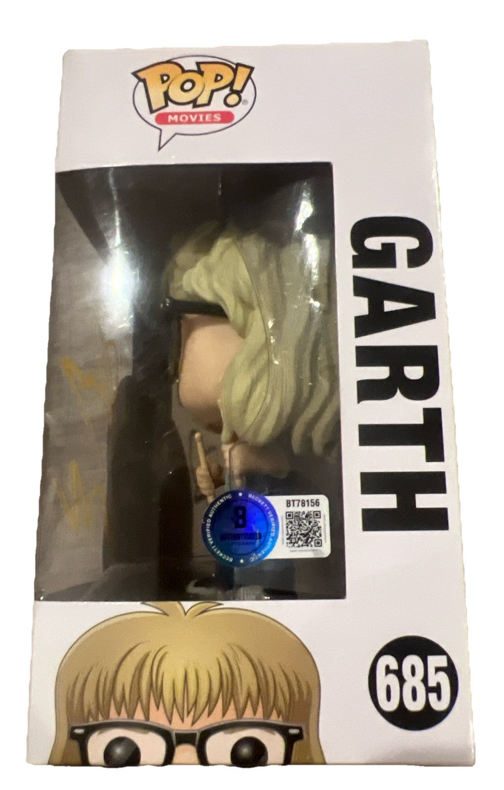 DANA CARVEY  signed (WAYNES WORLD) Garth Funko Pop #685 Beckett BAS BT78156