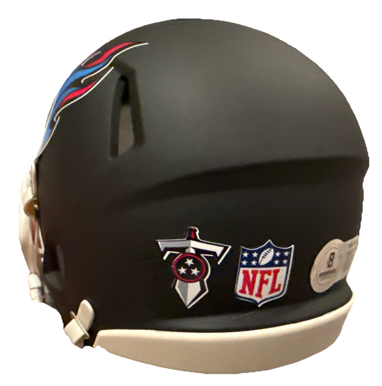 ROBERT SALEH signed (TENNESSEE TITANS) mini football helmet BECKETT BW61186