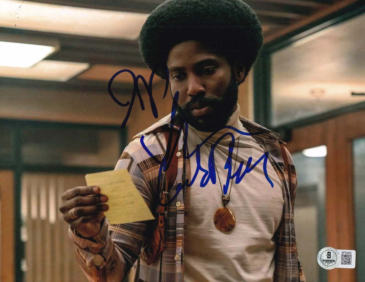 JOHN DAVID WASHINGTON signed (BLACKKKLANSMAN) 8X10 photo BECKETT BAS BP59465