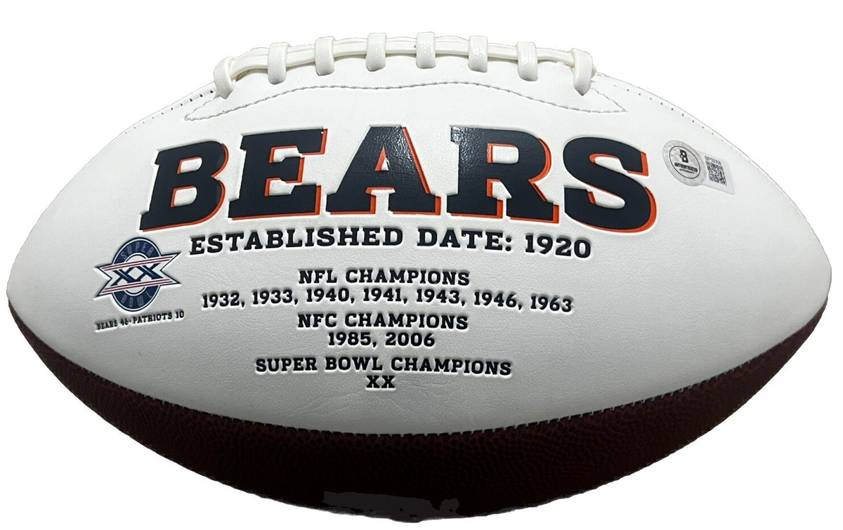 KEENAN ALLEN signed (CHICAGO BEARS) Official size logo football Beckett BAS