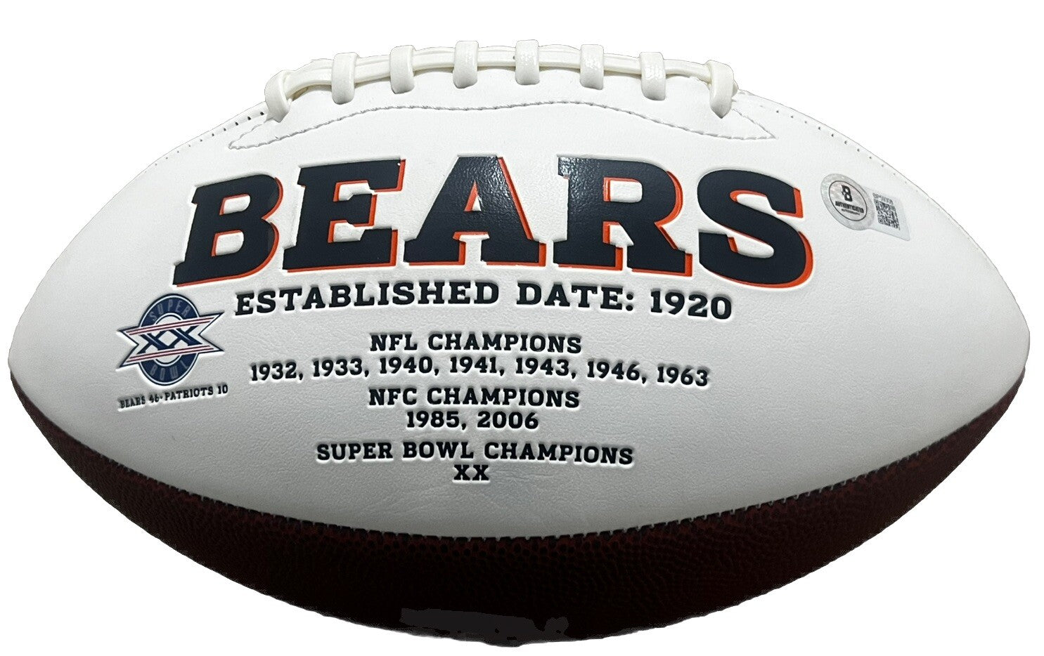 KEENAN ALLEN signed (CHICAGO BEARS) Official size logo football Beckett BAS
