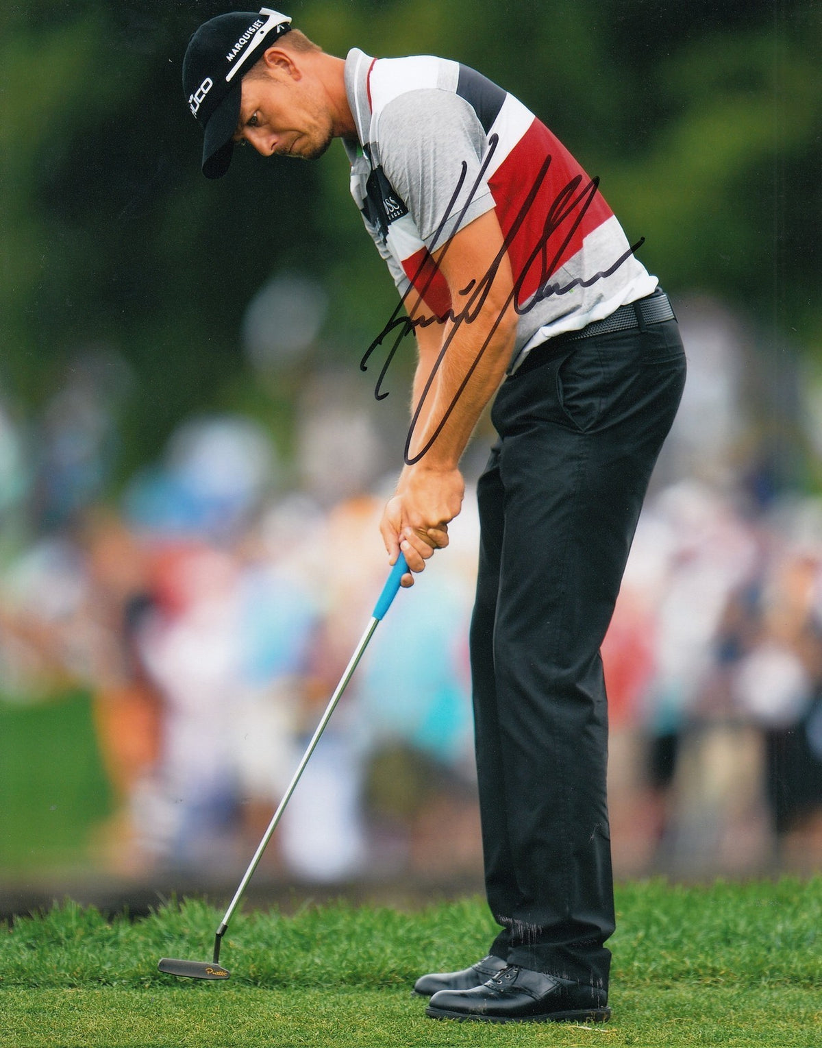 HENRIK STENSON signed (PGA GOLF) 8X10 photo *BRITISH OPEN CHAMPION* W/COA #6