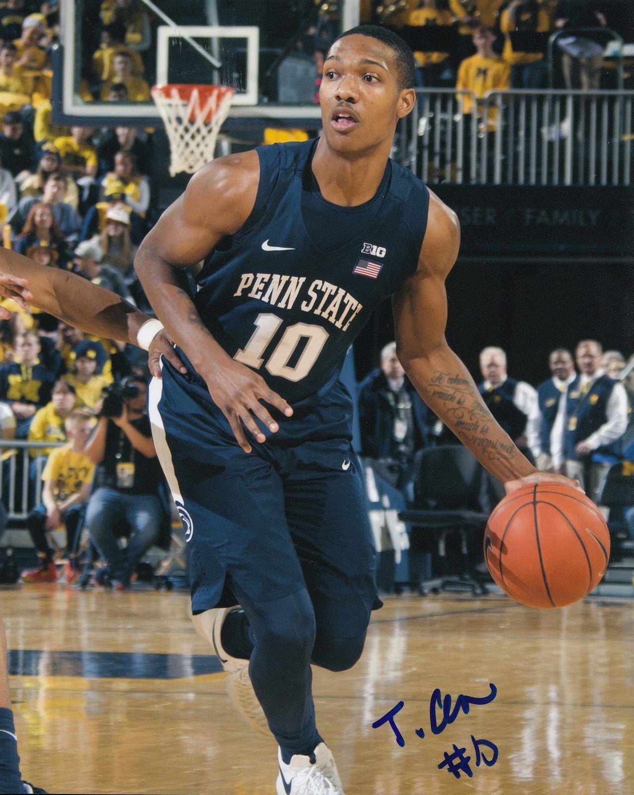 TONY CARR signed (PENN STATE NITTANY LIONS) Basketball DRAFT 8X10 photo W/COA #3