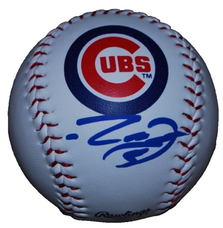 REED JOHNSON signed (CHICAGO CUBS) MLB logo baseball BECKETT BAS BR63161