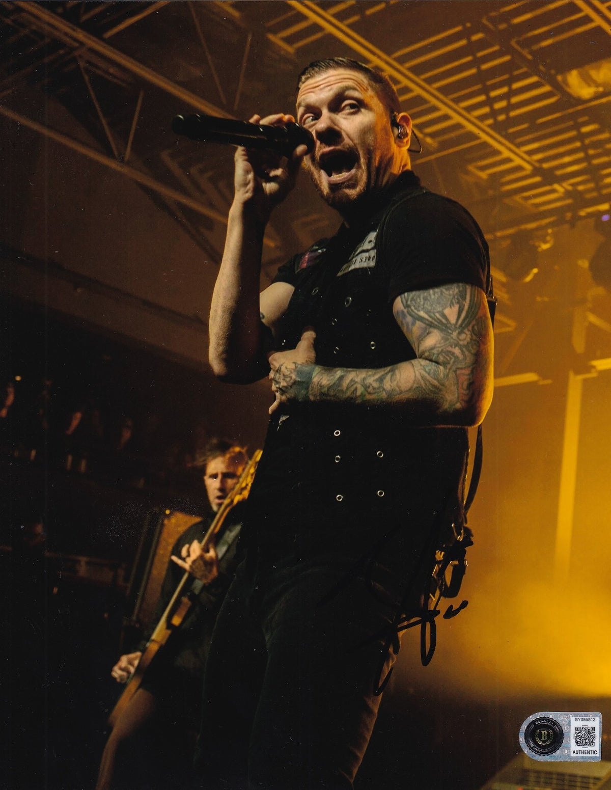 BRENT SMITH signed (SHINEDOWN) Lead Singer music 8X10 photo BECKETT BY085813