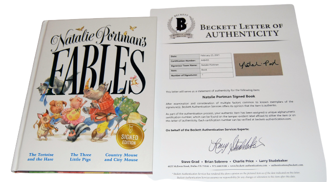 NATALIE PORTMAN signed autographed FABLES 1st EDITION BOOK BECKETT LOA A48493