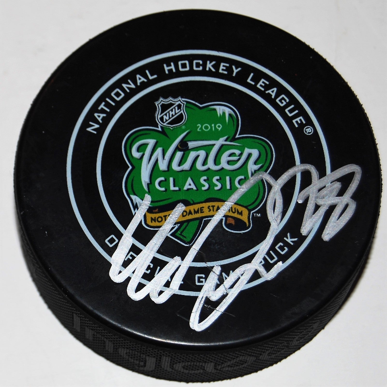 HENRI JOKIHARJU signed (2019 WINTER CLASSIC) Game puck *CHICAGO  BLACKHAWKS* COA