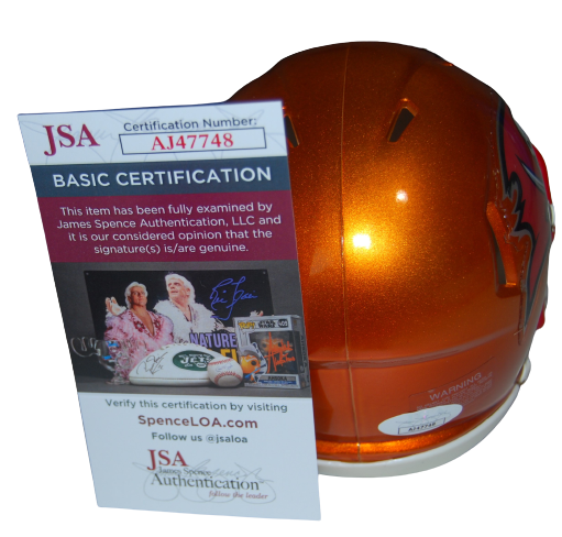 TODD BOWLES signed (TAMPA BAY BUCCANEERS) FLASH mini football helmet JSA AJ47748