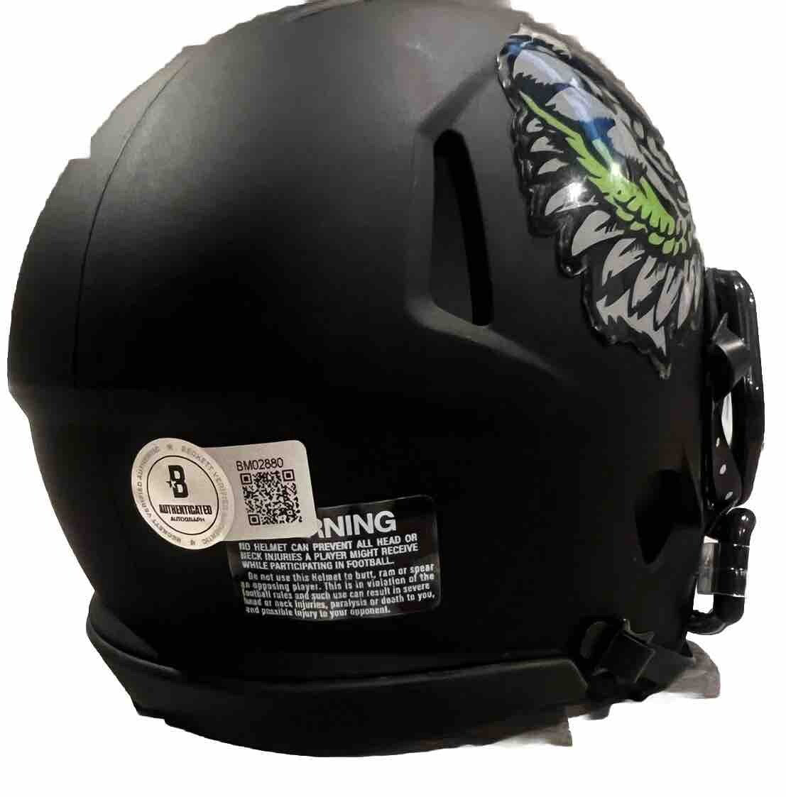 Kenny McIntosh signed (Seattle Seahawks) Custom Mini Helmet Beckett BM02880