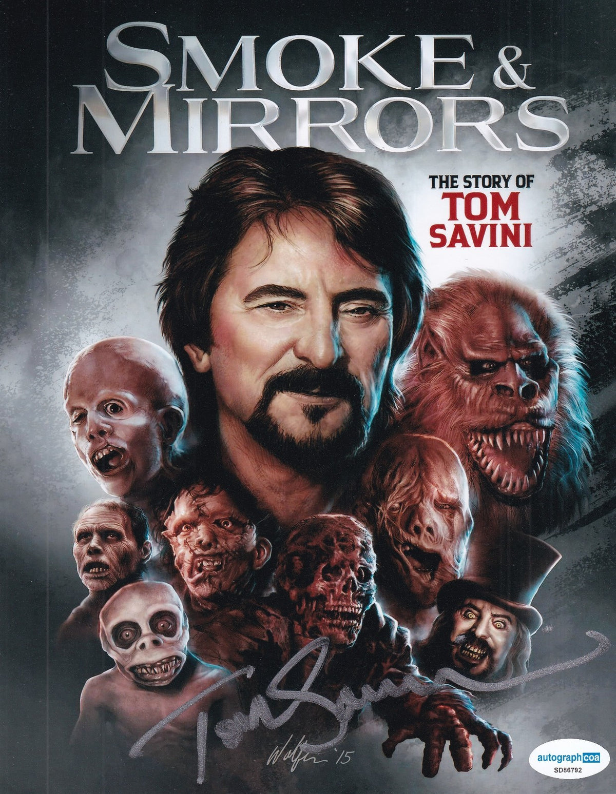 TOM SAVINI signed (FROM DUSK TILL DAWN) Special Effects 8X10 photo ACOA SD86792