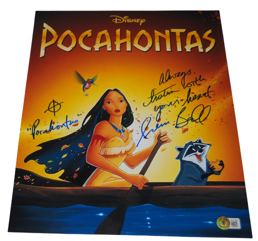 IRENE BEDARD signed (POCAHONTAS) Disney Movie11X14 photo BECKETT BAS BF23835