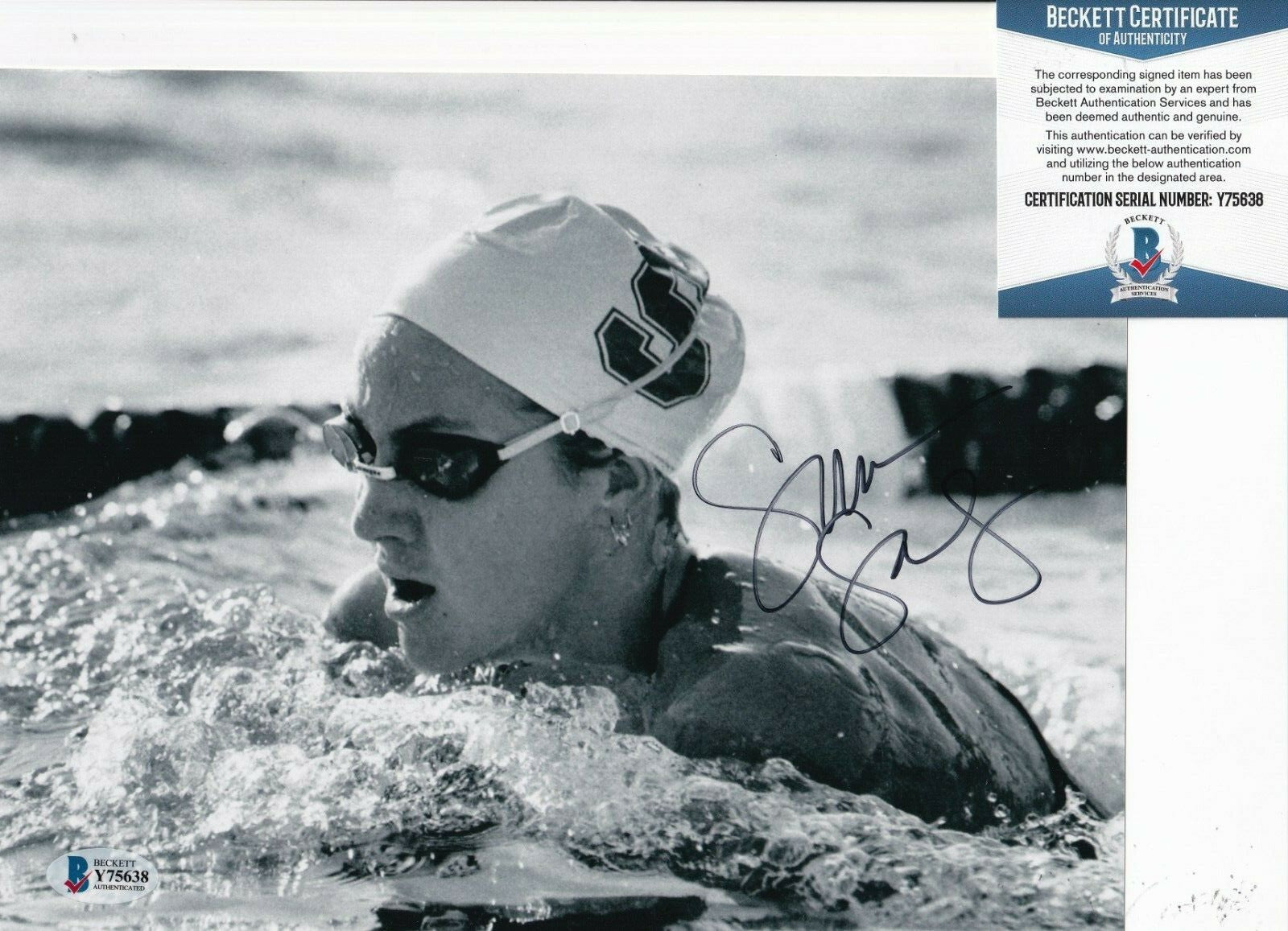 SUMMER SANDERS signed (USA OLYMPICS) SWIMMING Stanford 8X10 photo BECKETT Y75638