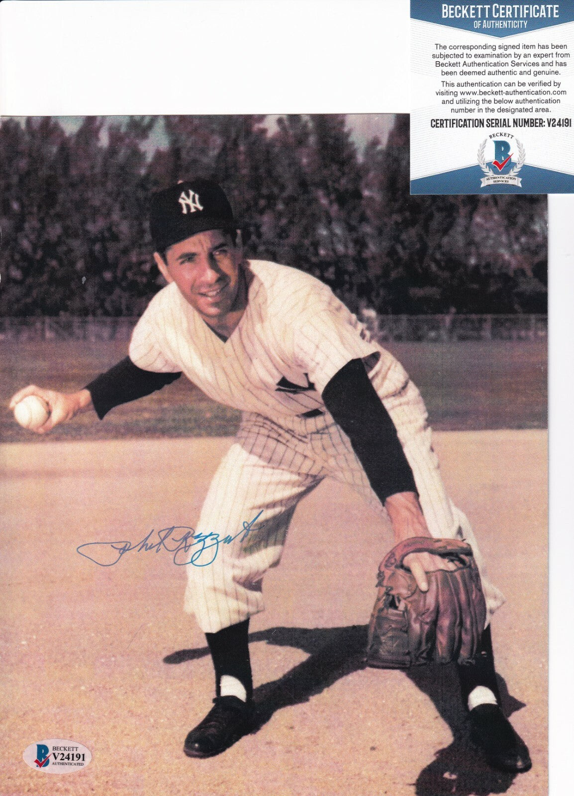 PHIL RIZZUTO signed (NEW YORK YANKEES) autographed 8X10 photo BECKETT V24191