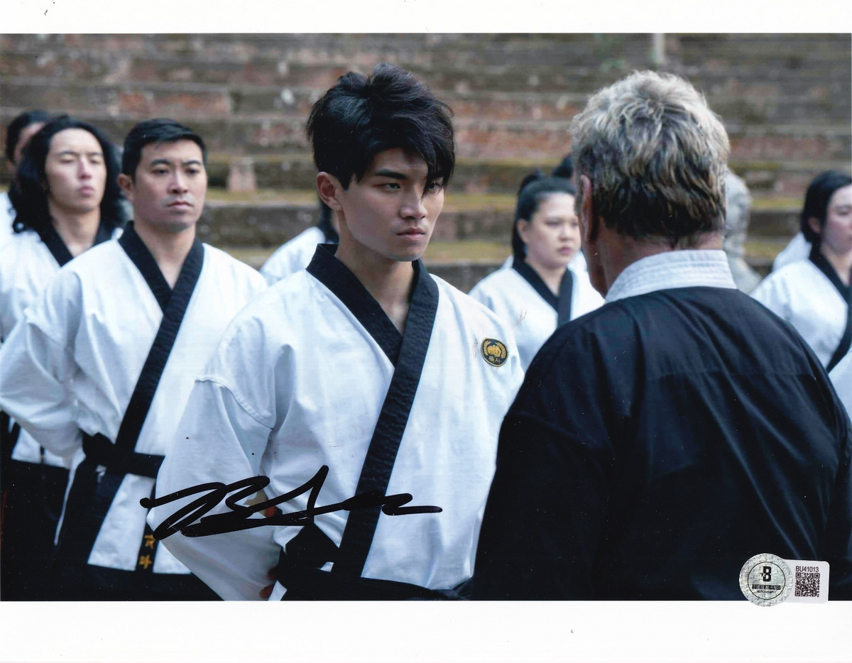 BRANDON H LEE signed (COBRA KAI) Kwon Karate 8X10 photo BECKETT BAS BU41013