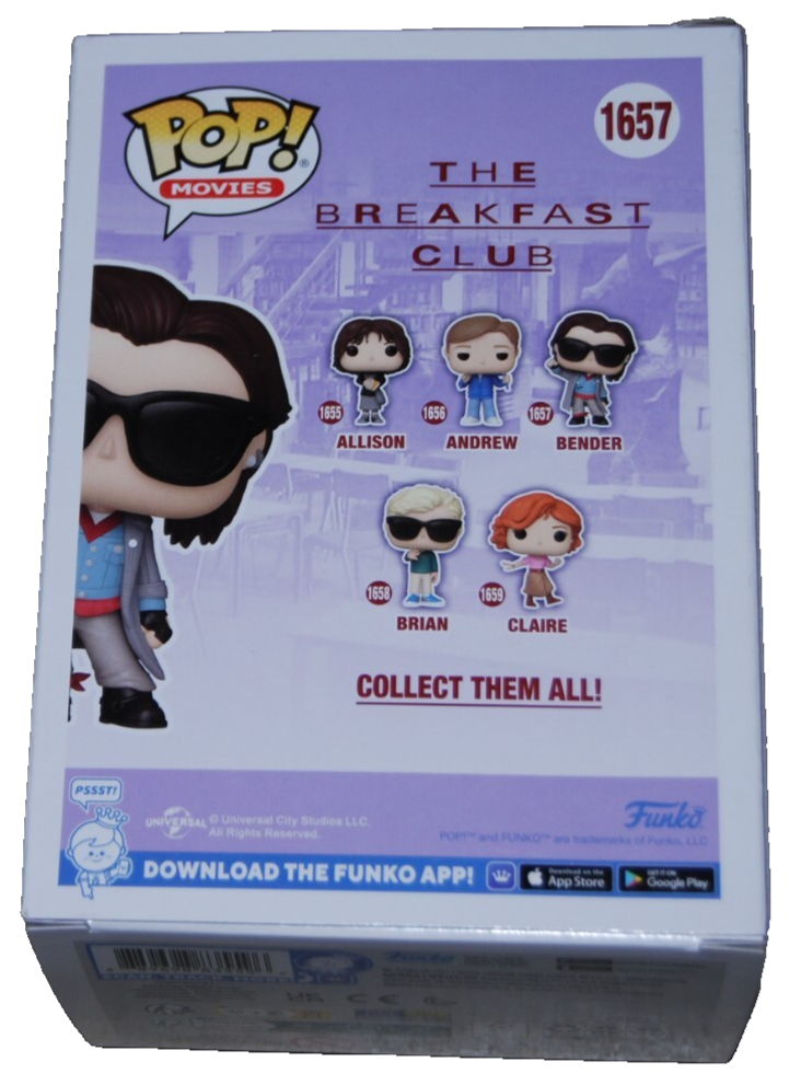 JUDD NELSON signed (THE BREAKFAST CLUB) Bender Funko pop #1657 BECKETT BS38074