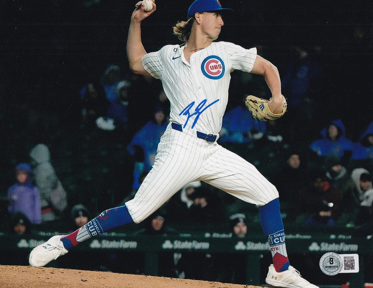 BEN BROWN signed (CHICAGO CUBS) baseball 8X10 photo BECKETT BAS BR00290