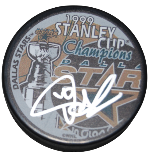 PAT VERBEEK signed (DALLAS STARS) 1999 STANLEY CUP puck BECKETT BAS AD27382
