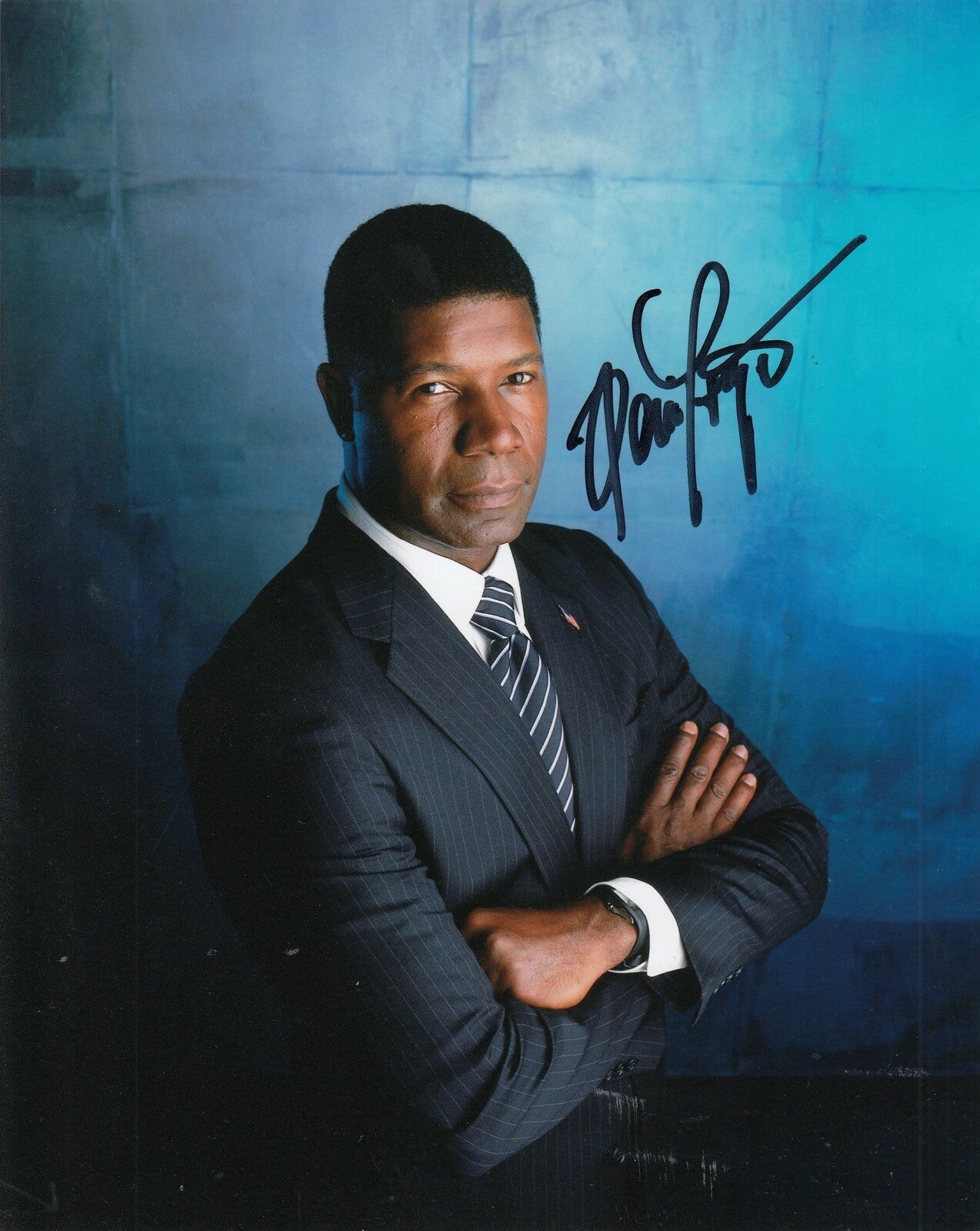 DENNIS HAYSBERT signed (24) *President David Palmer* 8X10 photo (PROOF) W/COA #3