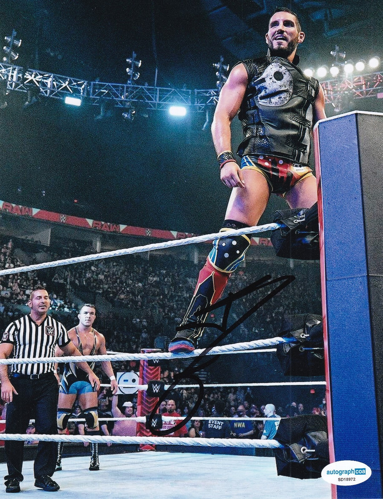 JOHNNY GARGANO signed (WWE) WRESTLING Smackdown NXT 8X10 photo ACOA SD18972