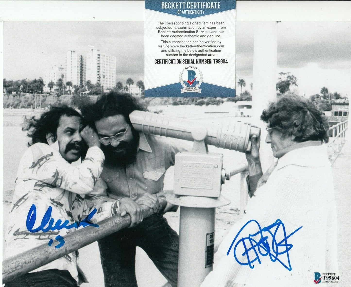 CHEECH and CHONG signed (UP IN SMOKE) Movie 8X10 photo BECKETT BAS T99604