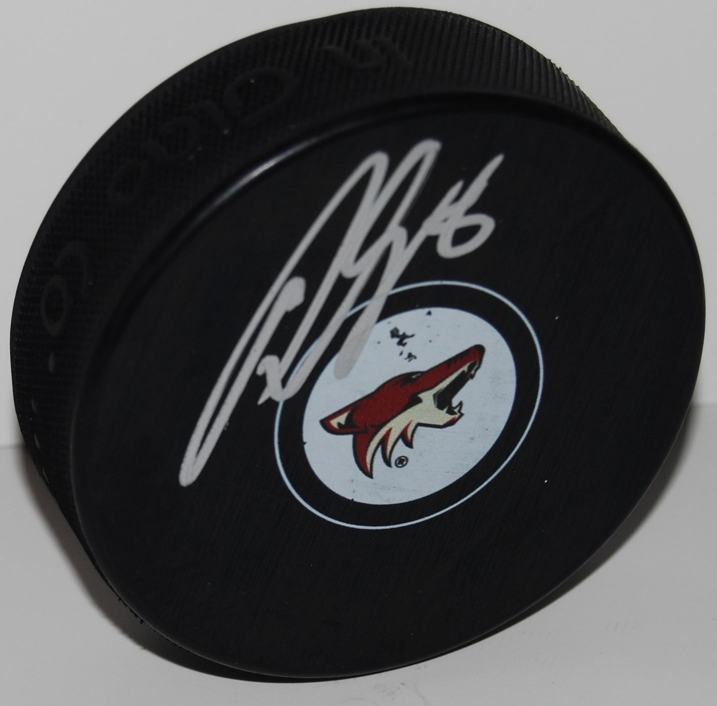 TOBIAS RIEDER signed (PHOENIX COYOTES) souvenir logo hockey puck W/COA #2